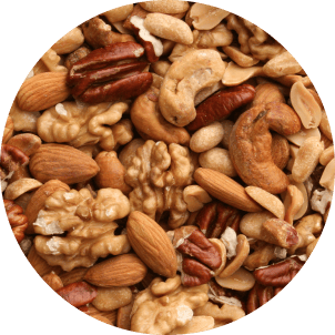An assortment of nuts