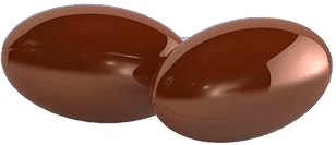 Two red gel pill tablets