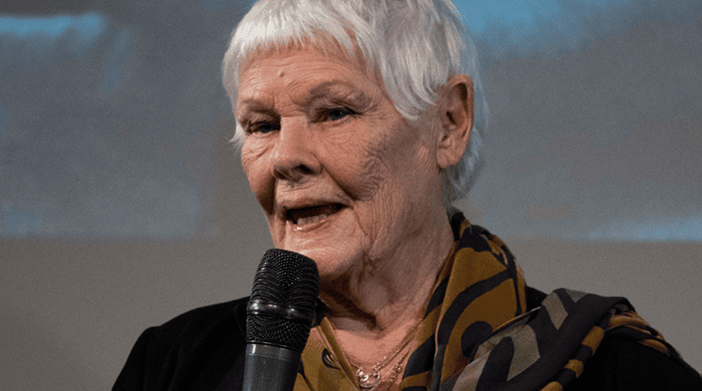 old lady speaking in a mic