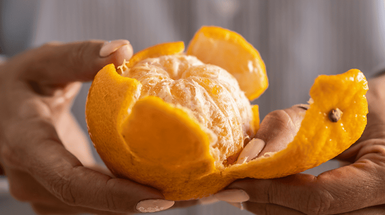 orange with peal